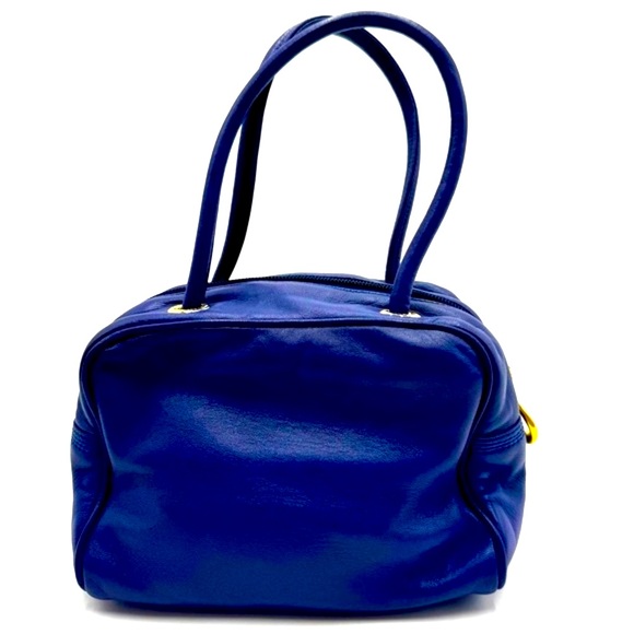 Auth Loewe Super Soft Blue Nappa Leather Mini Anagram Shoulder Bag Preloved - Picture 4 of 14